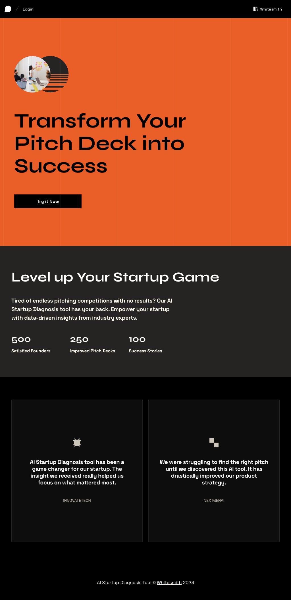 Landing page