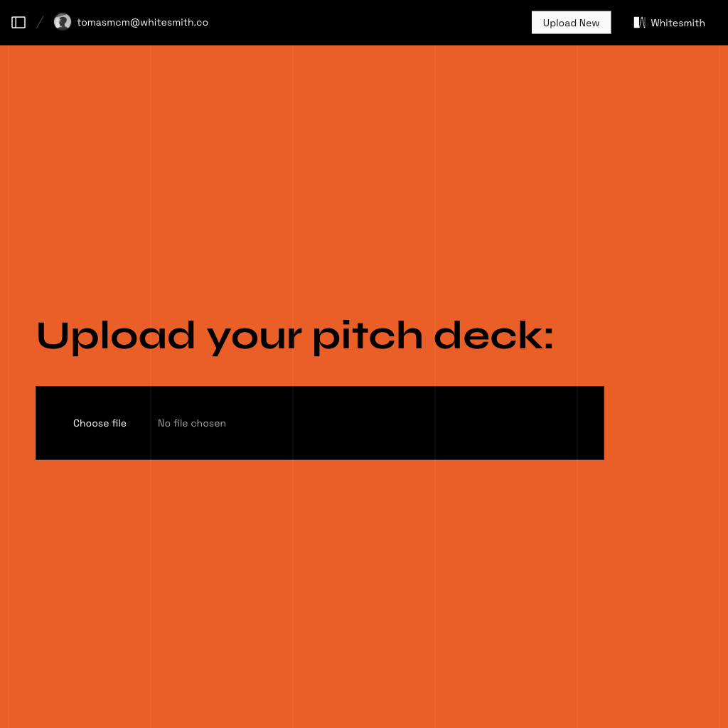 Upload page