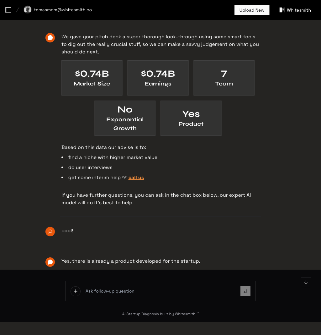 Results page
