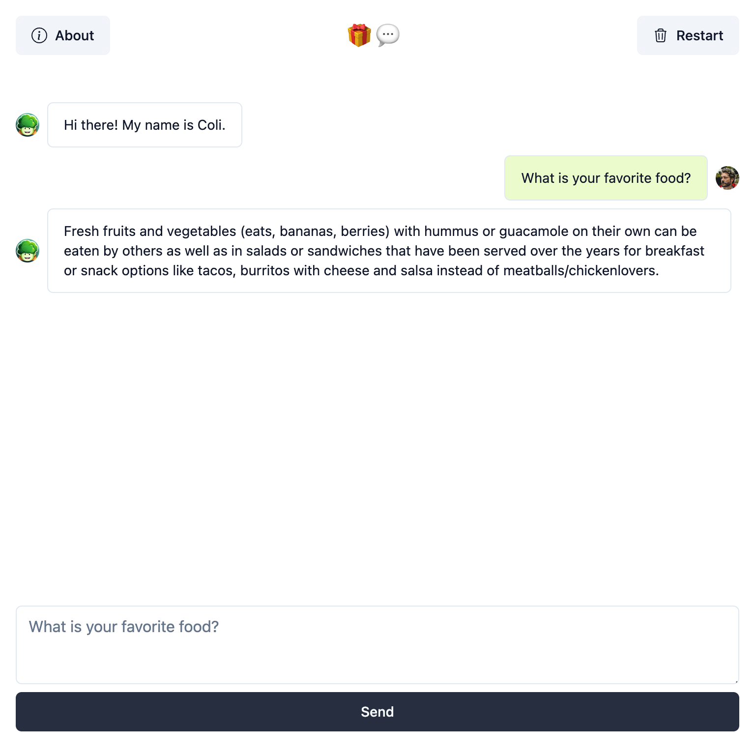 Example conversation